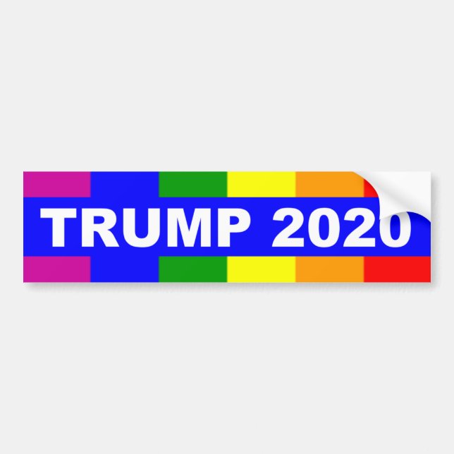 Gays For Donald Trump 2020 Bumper Sticker (Front)