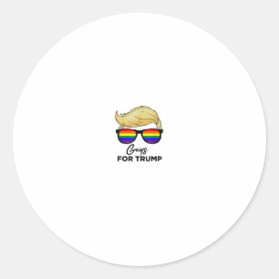 Gays For Trump 2020 Election LGBT Pride Dona Classic Round Sticker