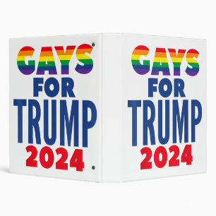 Gays For Trump 2024 Election 3 Ring Binder