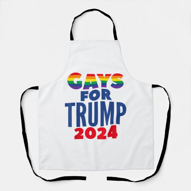 Gays For Trump 2024 Election Apron (Front)