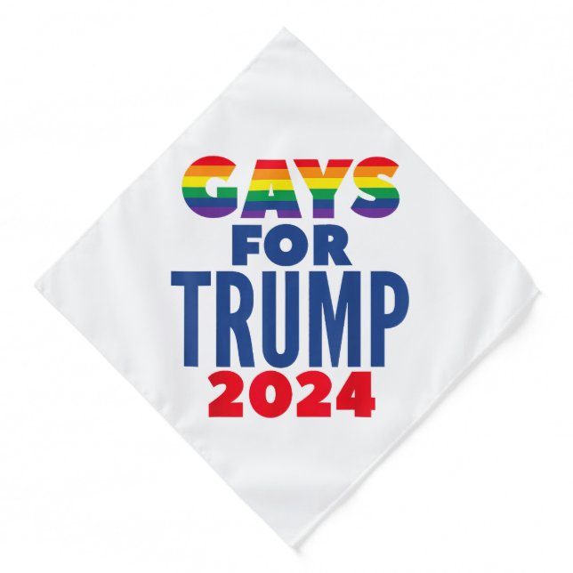 Gays For Trump 2024 Election Bandana (Front)