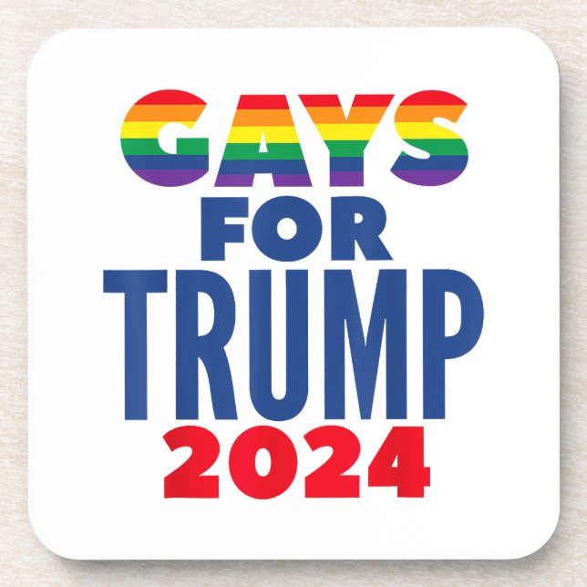 Gays For Trump 2024 Election Beverage Coaster (Front)