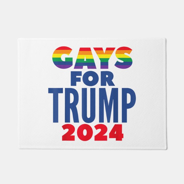 Gays For Trump 2024 Election Doormat (Front)