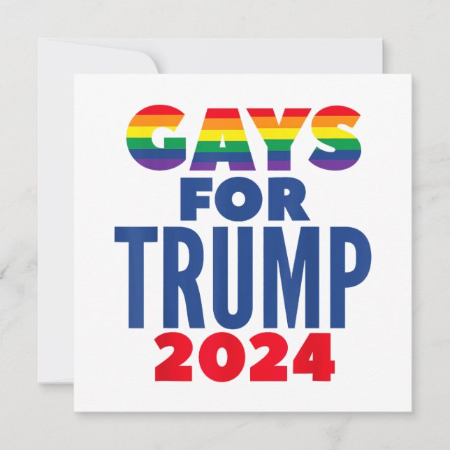 Gays For Trump 2024 Election Invitation (Front)