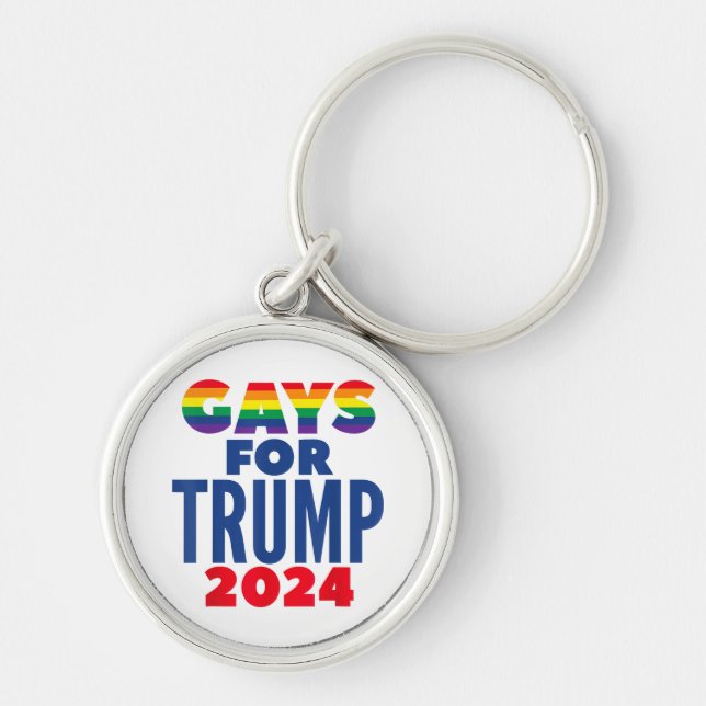 Gays For Trump 2024 Election Keychain (Front)