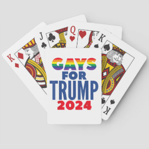 Gays For Trump 2024 Election Poker Cards
