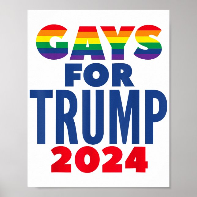 Gays For Trump 2024 Election Poster (Front)
