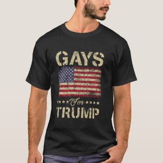 Gays For Trump Stars and Stripes American Flag T S T-Shirt