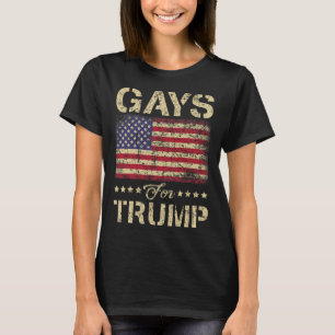Gays For Trump Stars And Stripes American Flag T-Shirt