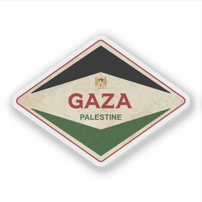 Gaza Palestine Vintage Sticker (Front)