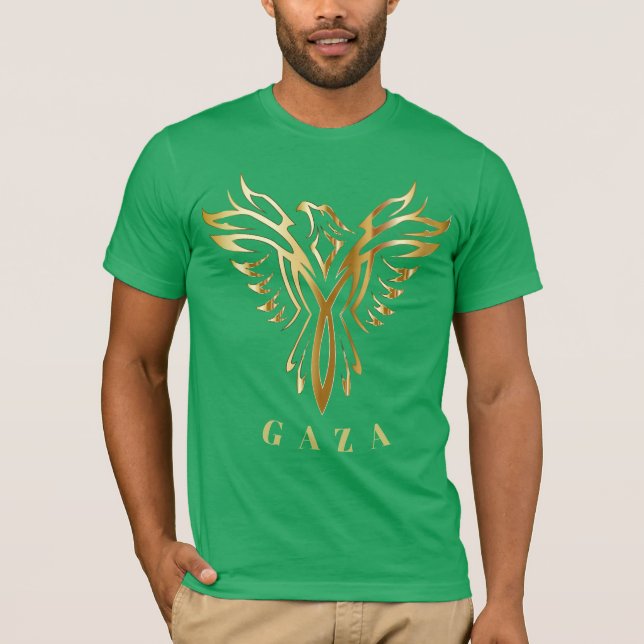 Gaza Phoenix gold bird logo tshirt (Front)