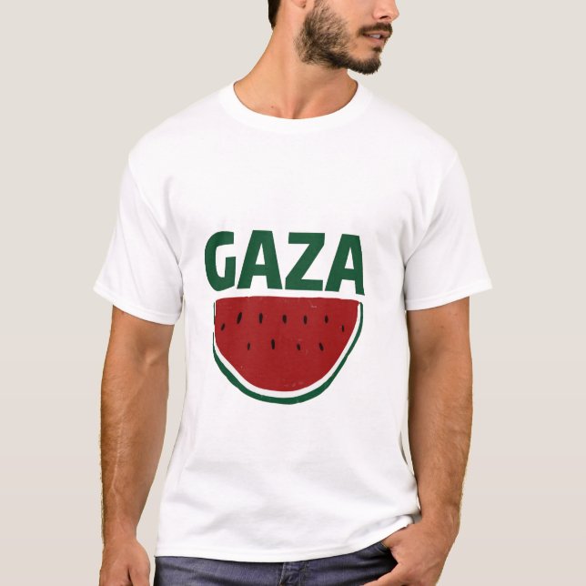 Gaza, watermelon colors, palestine solidarity T-Shirt (Front)