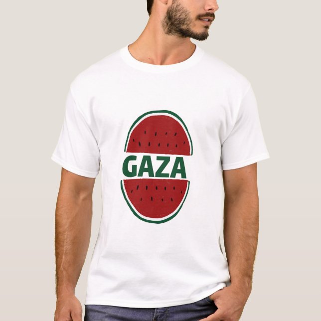 Gaza, watermelon colors, palestine solidarity, T-Shirt (Front)