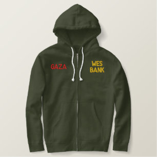 Gaza wear embroidered hoodie