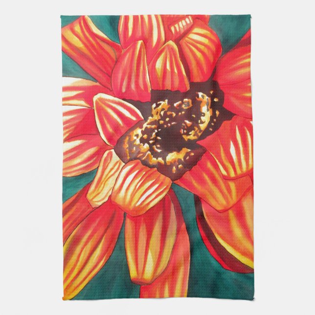Gazania desert flower art by Sacha Grossel Kitchen Towel (Vertical)