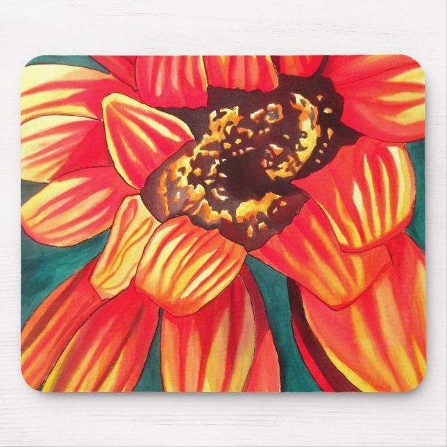 Gazania desert flower art by Sacha Grossel Mouse Pad (Front)