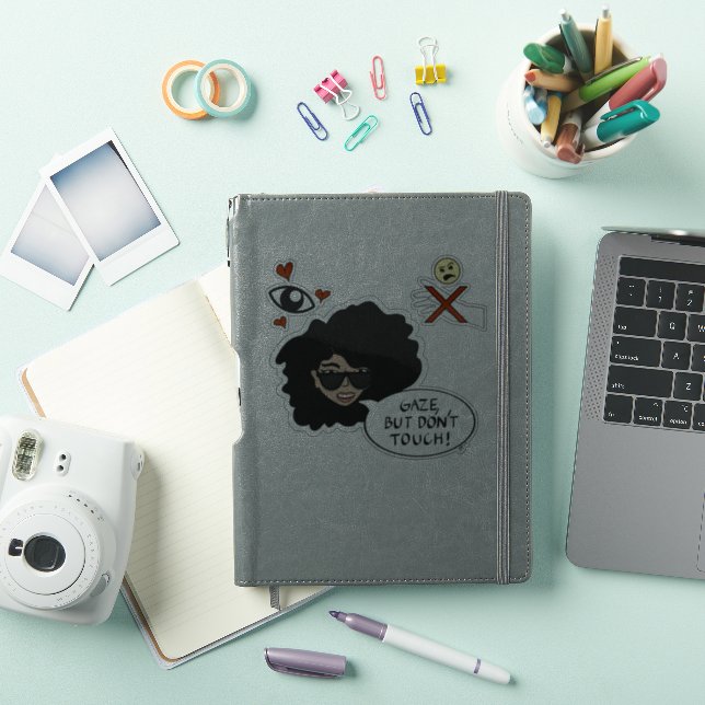 Gaze, But Don't Touch Sticker (Transparent)  (iPad Cover)