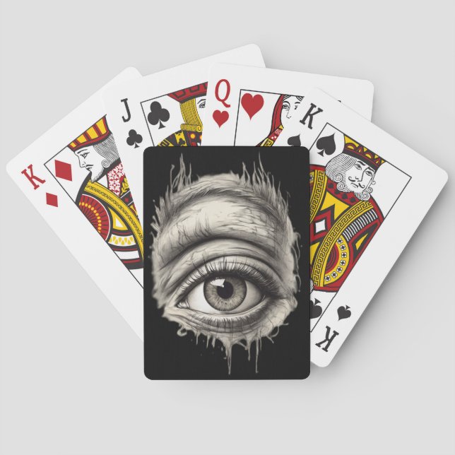 Gaze Couture Unveiling the Soul through Artful Eye Poker Cards (Back)