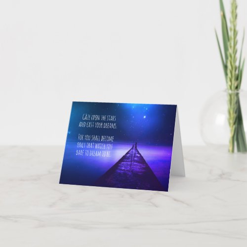 Gaze Upon the Stars Cast Your Dreams Inspirational Thank You Card