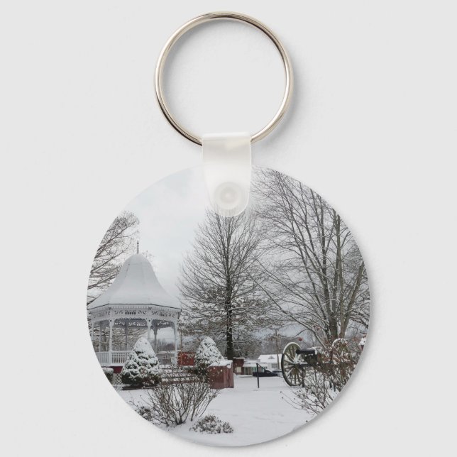 Gazebo and Cannon Keychain (Front)