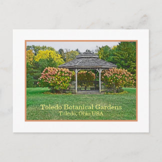 GAZEBO AND HYDRANGEAS/TOLEDO BOTANICAL GARDENS POSTCARD