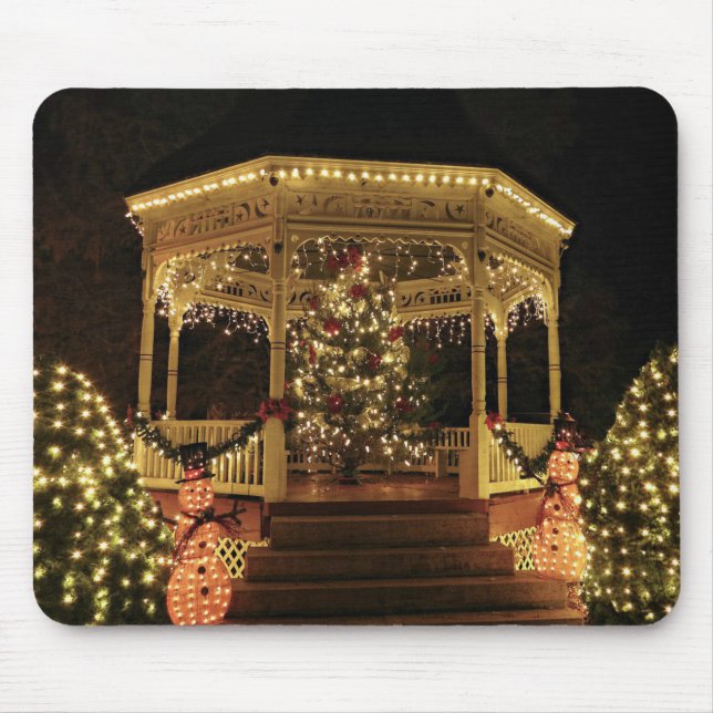 Gazebo Dressed for Christmas Mouse Pad (Front)