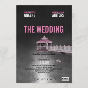 Gazebo Fuchsia Wedding Invitation