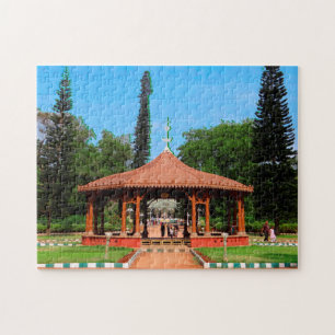 Gazebo in a garden Bangalore India. Jigsaw Puzzle