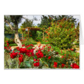 Gazebo in Portuguese garden blank card (Front Horizontal)