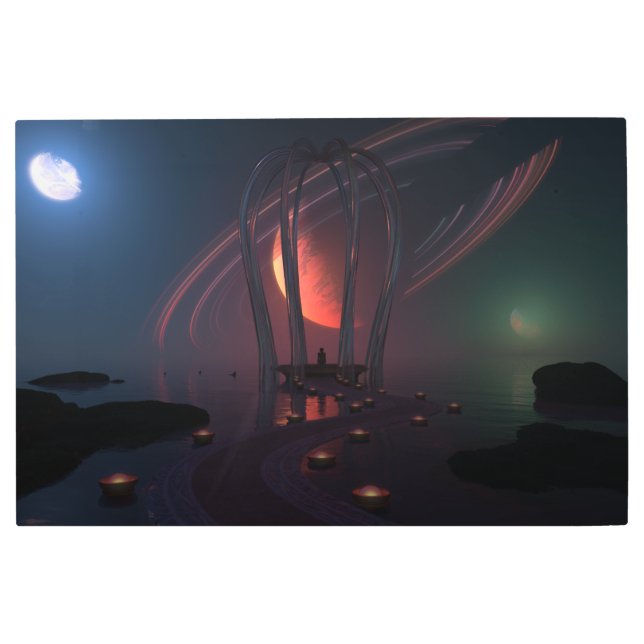 Gazebo (Nightfall) Metal Print (Front)