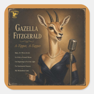 Gazella Fitzgerald Album: a Parody Square Sticker