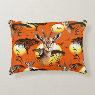Gazelle African Antelope Wild Animal Accent Pillow