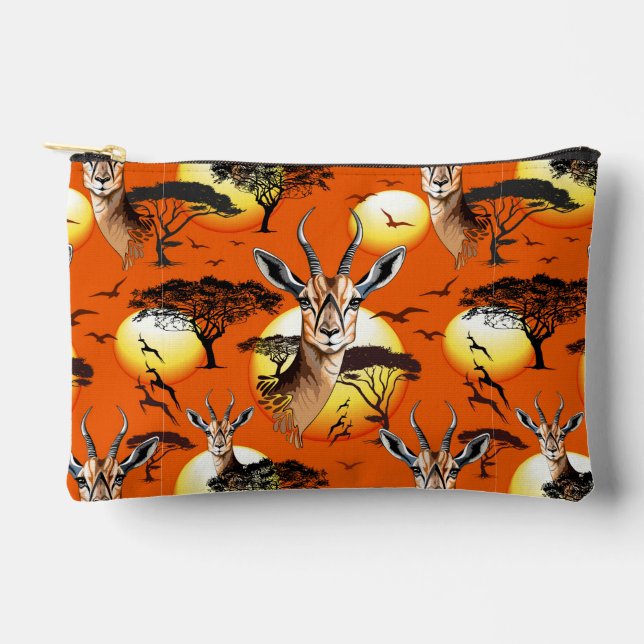 Gazelle African Antelope Wild  Animal Accessory Pouch (Front)