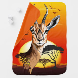 Gazelle African Antelope Wild  Animal Baby Blanket