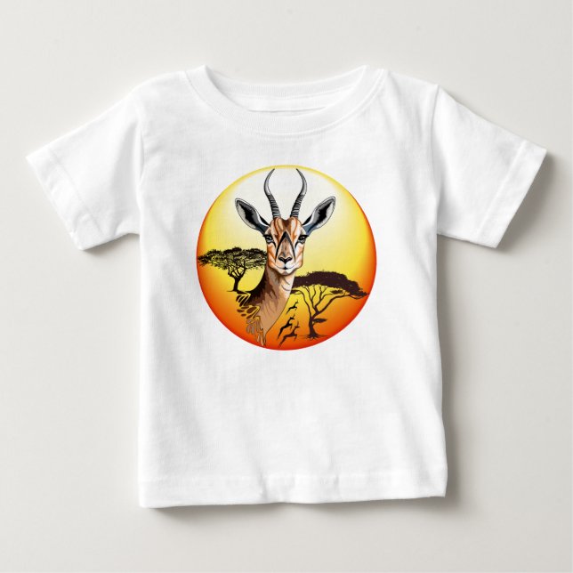 Gazelle African Antelope Wild  Animal Baby T-Shirt (Front)