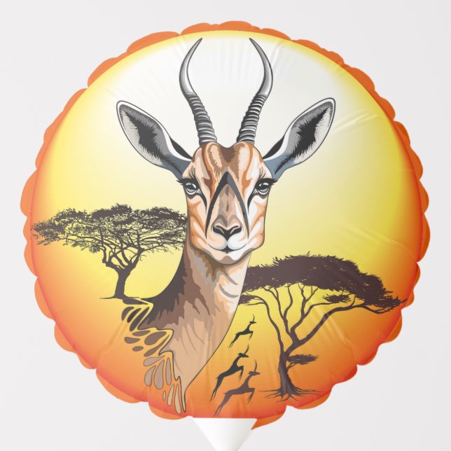 Gazelle African Antelope Wild  Animal Balloon (Front)