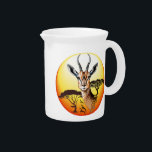 Gazelle African Antelope Wild  Animal Beverage Pitcher<br><div class="desc">Thomson's gazelles are a common and easily recognizable African antelope, known for their speed and agility, and are found primarily in East Africa. They are small to medium-sized, tan to reddish-brown in color, with a white belly and a prominent black stripe on their flanks. Original Gazelle Portrait Copyright BluedarkArt TheChameleonArt....</div>