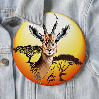 Gazelle African Antelope Wild  Animal Button