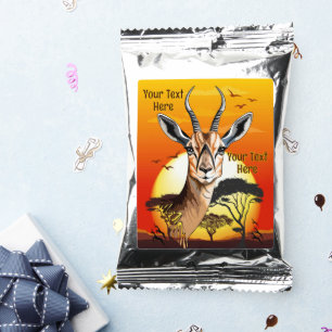 Gazelle African Antelope Wild Animal Coffee Drink Mix