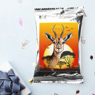 Gazelle African Antelope Wild Animal Coffee Drink Mix