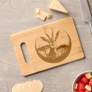 Gazelle African Antelope Wild Animal Engraved Cutting Board