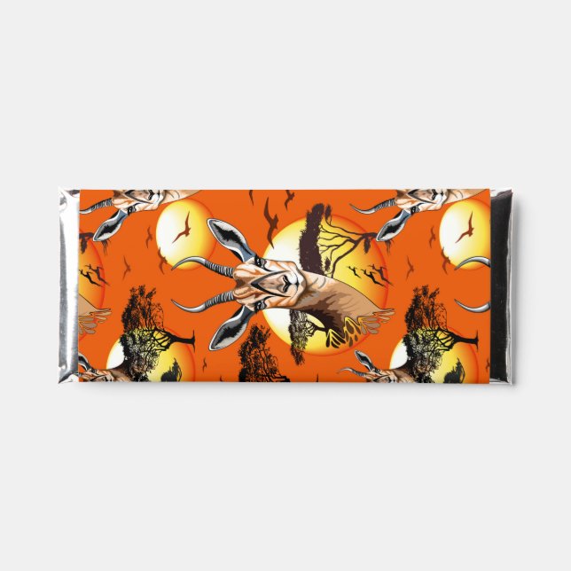 Gazelle African Antelope Wild  Animal Hershey Bar Favors (Front)