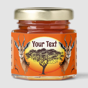 Gazelle African Antelope Wild Animal Honey Jar Favors