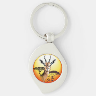 Gazelle African Antelope Wild  Animal Keychain