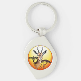 Gazelle African Antelope Wild  Animal Keychain