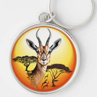 Gazelle African Antelope Wild  Animal Keychain