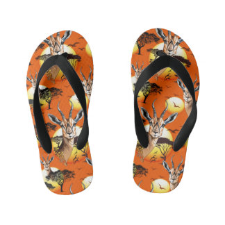 Gazelle African Antelope Wild Animal Kid's Flip Flops
