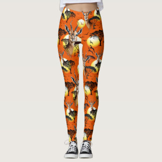 Gazelle African Antelope Wild  Animal Leggings