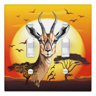 Gazelle African Antelope Wild Animal Light Switch Cover