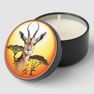 Gazelle African Antelope Wild  Animal Mini Candle Favors